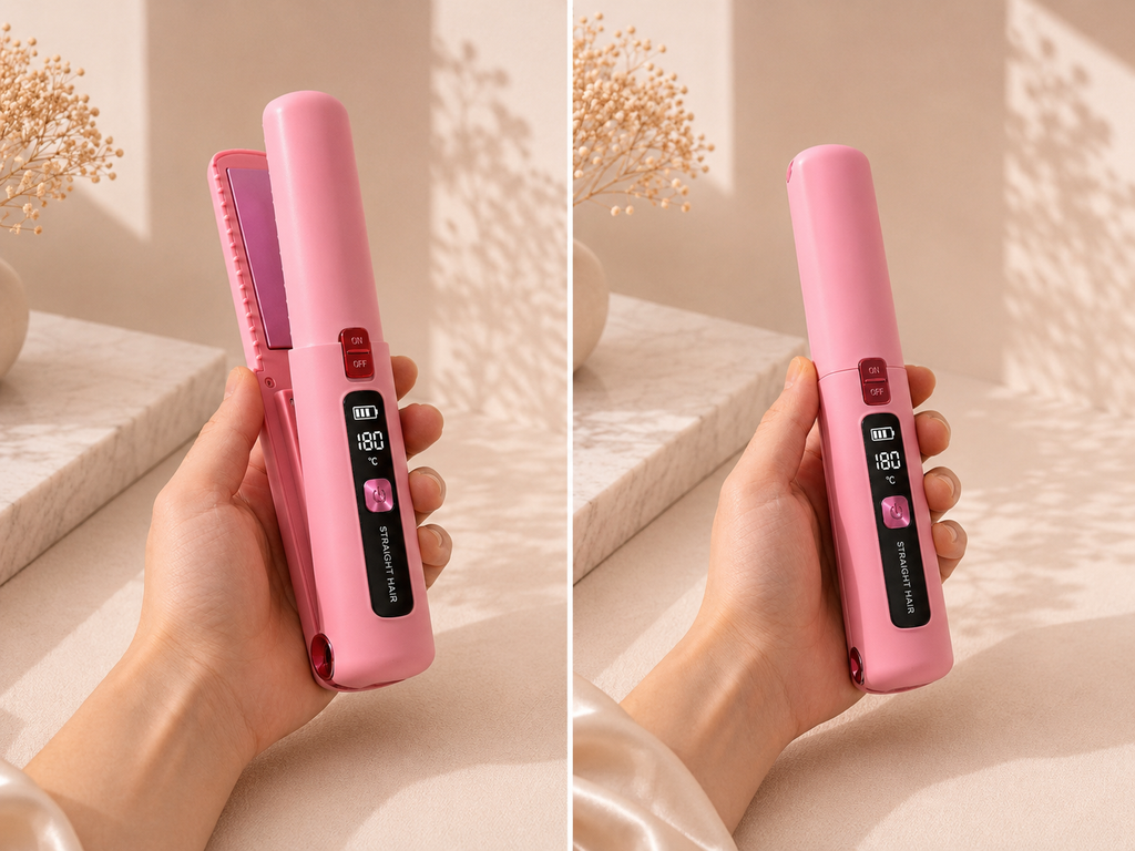 Bezprzewodowa mini prostownica i lokówka 2w1 | Gloss Hair