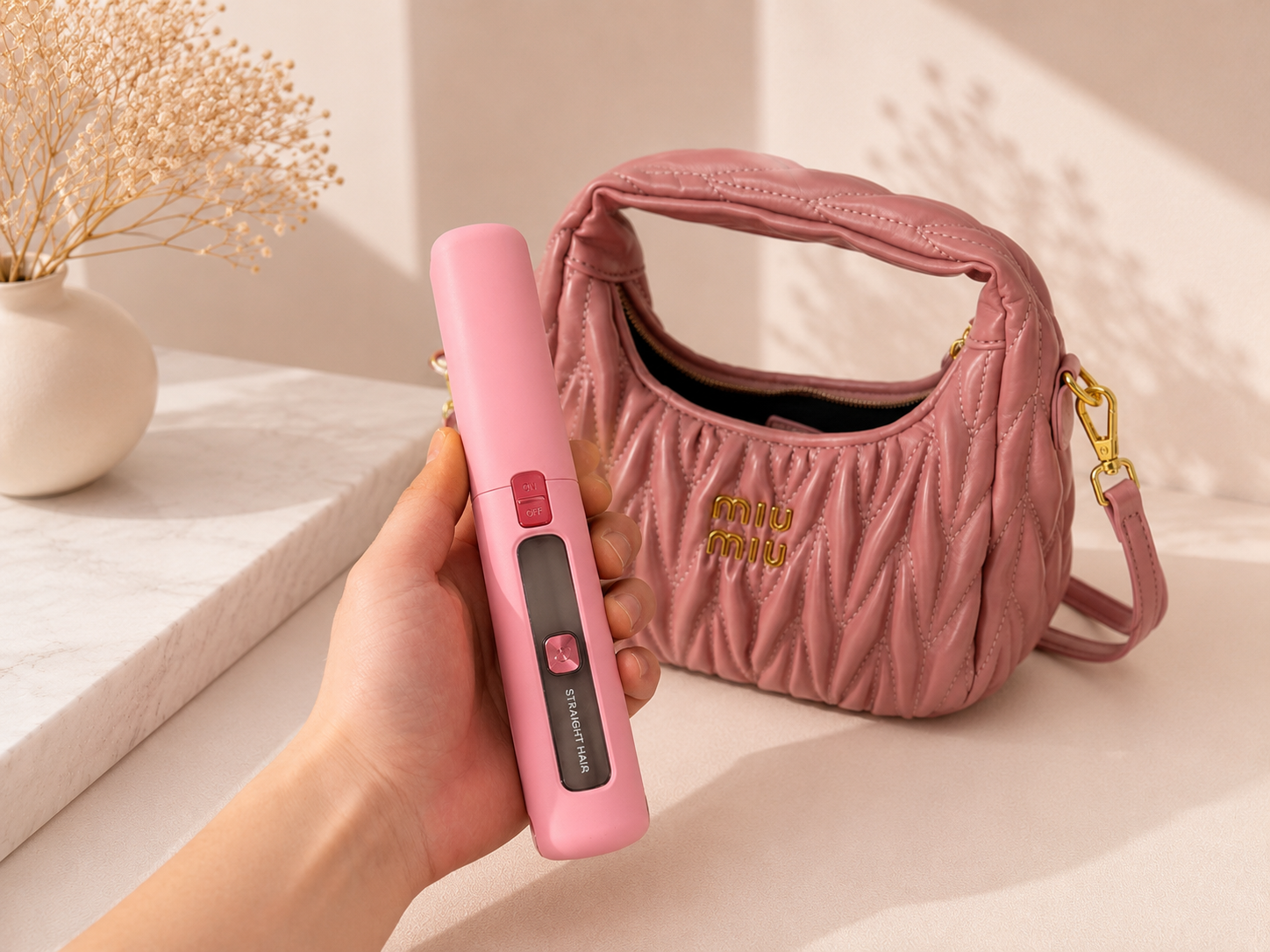 Bezprzewodowa mini prostownica i lokówka 2w1 | Gloss Hair