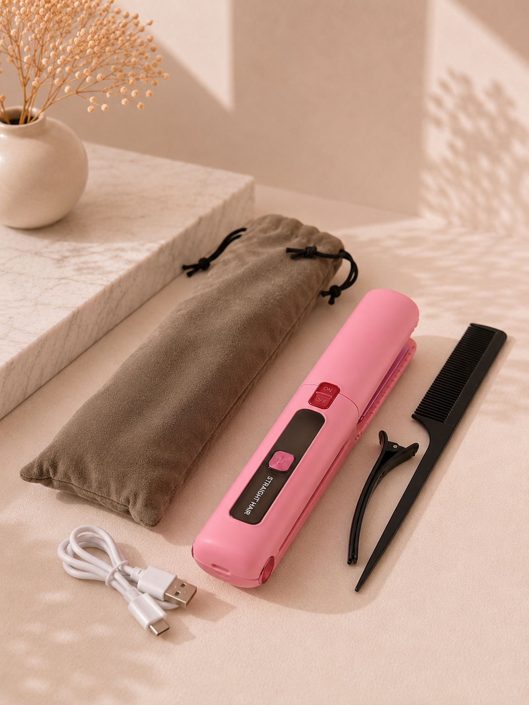 Bezprzewodowa mini prostownica i lokówka 2w1 | Gloss Hair